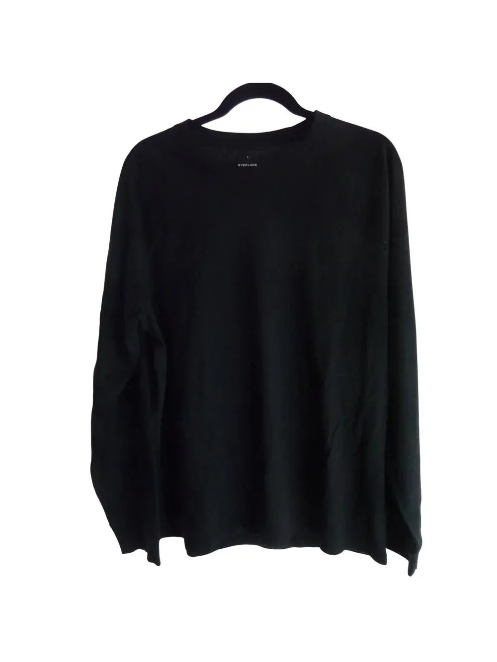 NWOT Everlane Mens Black Long Sleeve Shirt L - Picture 1 of 6